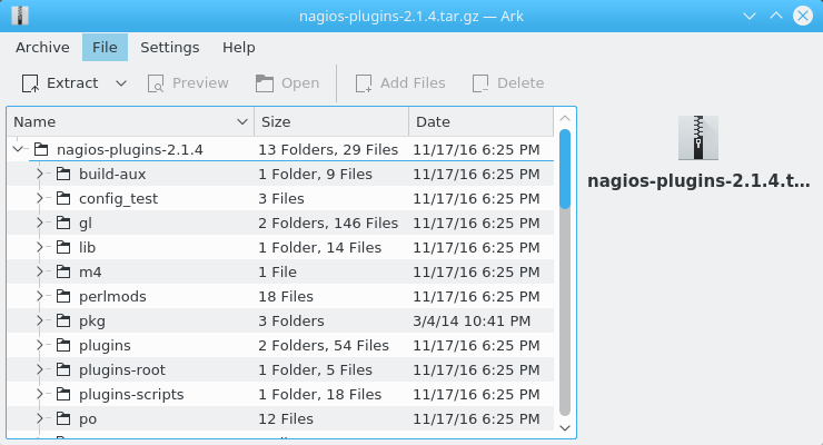 Getting-Started with Nagios Plugins for Linux Mint 17.1 Rebecca LTS - Extracting Nagios